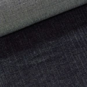 Bavlněná riflovina (denim, džínovina) černá č.4, klasická, š.170cm, 400 g/m2, 100% bavlna (látka v metráži)