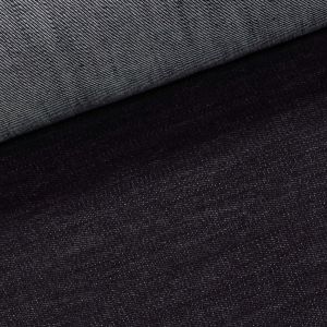 Bavlněná riflovina (denim, džínovina) černá č.5, klasická, š.160cm, 410 g/m2, 100% bavlna (látka v metráži)
