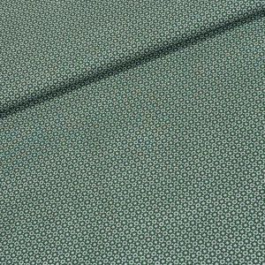 Bavlněné plátno 103000/2088 GREEN, bílé kvítky na tmavě zelené, š.140cm (látka v metráži)