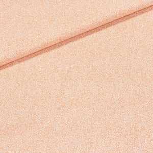 Bavlněné plátno N 325, oranžové kytičky na bílé š.150cm (látka v metráži)