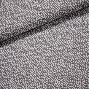 Bavlněné plátno šedá lemovaná malá srdíčka, š.140cm (látka v metráži)