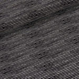 Bavlněný úplet KC1472-369, bílý proužek na černé, š.145cm (látka v metráži)