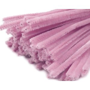 Chlupatý modelovací drát 160281/43, jednobarevná fialová nejsvětlejší, průměr 6mm, délka 30cm, (1 balení, 20 kusů)