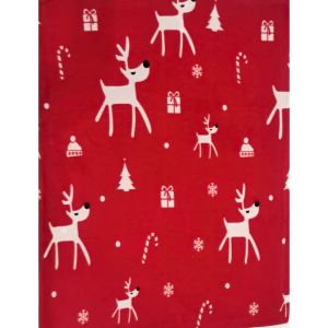 Deka fleece MyHouse DASHER sobi na červené, 150x200cm