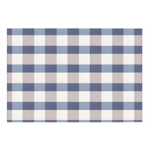 Cestovní deka KEMPING PLUS – modrá kostka, lehká pikniková deka z mikrovlákna 150×200cm