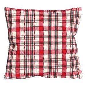Dekorační povlak na polštářek vánoční 19516 ZELENO- ČERVENÉ KÁRO, 40x40cm