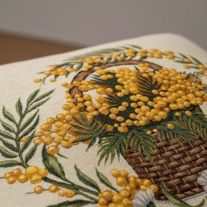 Dekorační povlak na polštářek RETRO RAKYTNÍK, žlutá 45x45cm