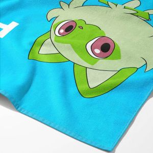Dětská plážová osuška POKÉMON CHYŤ JE VŠECHNY, modrá, froté, 70x140cm
