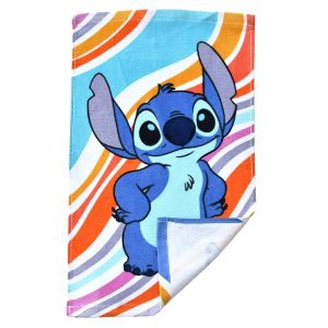 Dětský froté ručník LILO A STITCH MALÝ ROŠŤÁK, modrý, 30x50cm