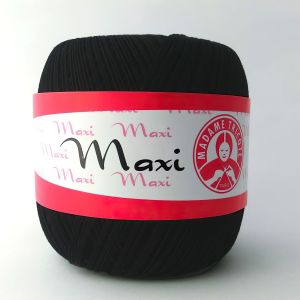 Pletací / háčkovací příze Madame Tricote paris MAXI 9999 černá, jednobarevná, 100g/565m