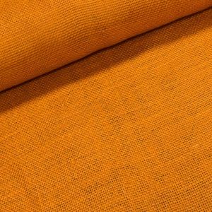 Juta technická (pytlovina) jednobarevná oranžová, š.130cm (látka v metráži)