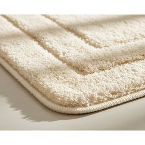 Koupelnová předložka ALOR, jednobarevná béžová, dlouhý vlas 2cm, 50x80cm