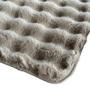Koupelnová souprava mikrovlákno ARUBA, dlouhý vlas, taupe beige, béžová, 80x50cm (předložka) + 50x40cm (na WC)