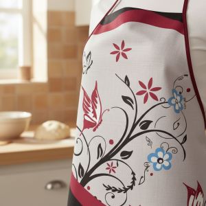 Kuchyňská zástěra MOTÝLÍ LOUKA BORDOVÁ, 63x75cm