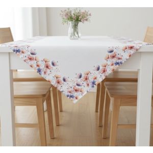 Kuchyňský ubrus CYH6105 TISK, modro- červené květy 85x85cm (čtverec) 