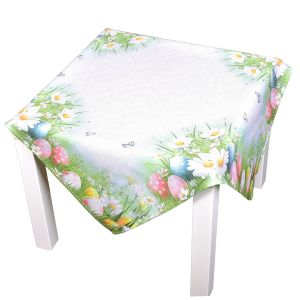 Kuchyňský ubrus VELIKONOCE CYH6114 TISK, kraslice, zelená 85x85cm (čtverec) 