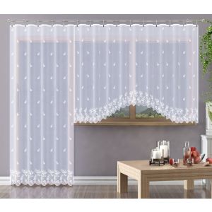 Kusová záclona SABI jednobarevná bílá, (více rozměrů)