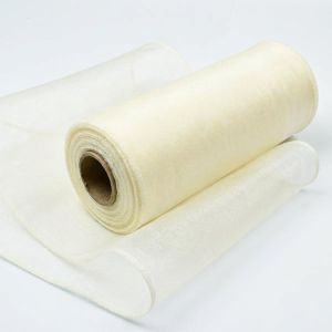 Organza dekorační 45536/5123 smetanová, šíře 12cm, návin 9m