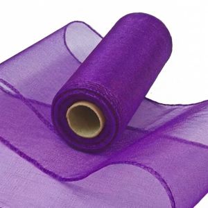 Organza dekorační 45536/5128 fialová, šíře 12cm, návin 9m