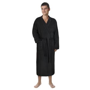 Župan FROTÉ 4825/048 černý, bavlněné froté, 330 g/m², pánský (více velikostí)