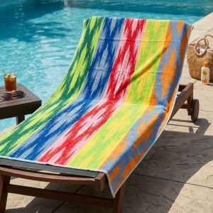 Plážová osuška 05 MNOHOBAREVNÝ VZOR, froté, 100x160cm