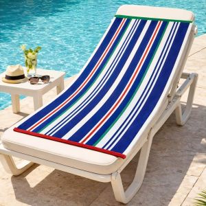 Plážová osuška JET SET STRIPES MODRÁ, proužkovaná, froté, 90x170cm