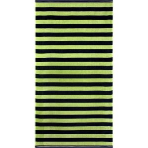 Plážová osuška ZEBRA, zelenomodrá proužkovaná, froté, 90x170cm