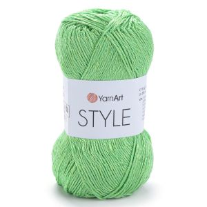 Pletací / háčkovací příze YarnArt STYLE 663 světle zelená, jednobarevná, viskózová, 50g/185m