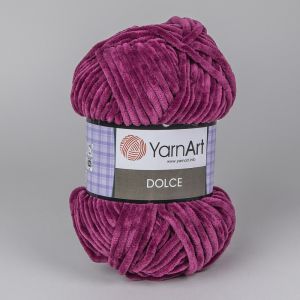 Pletací příze YarnArt DOLCE 766 tmavě růžová, efektní, 100g/120m