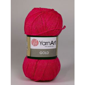 Pletací příze YarnArt GOLD 9031 sytě růžová, efektní, 100g/400m