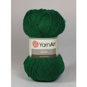 Pletací příze YarnArt GOLD 9049 tmavě zelená, efektní, 100g/400m