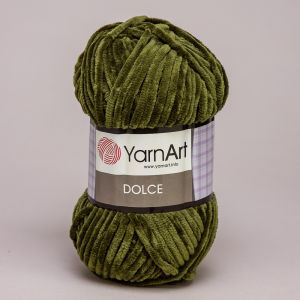 Pletací příze YarnArt DOLCE 772 khaki, efektní, 100g/120m