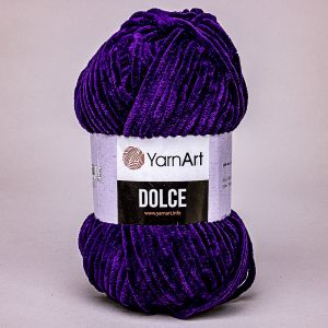 Pletací příze YarnArt DOLCE 784 tmavá fialová, efektní, 100g/120m