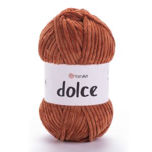 Pletací příze YarnArt DOLCE 793 rezavá, efektní, 100g/120m