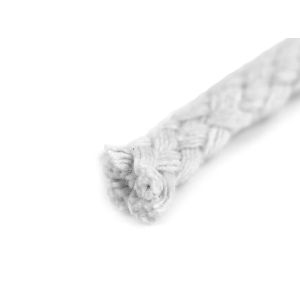 Bavlněná pletená šňůra / provaz MACRAMÉ, bílá (bělená), návin 100m, průměr 4mm