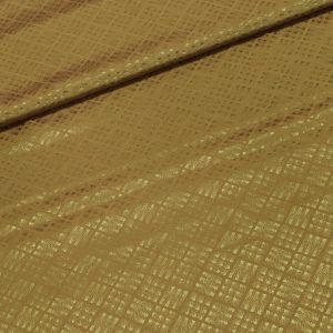 Podšívka viskózová / acetát JAQUARD, zeleno-žlutá vzorovaná, š.140cm (látka v metráži)