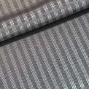 Podšívka viskózová / acetát šedý proužek, š.140cm (látka v metráži)