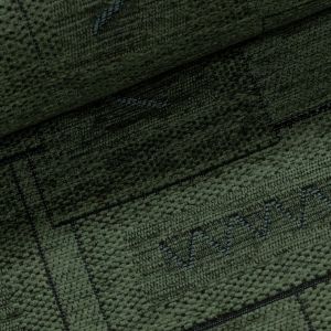Potahová látka TE/MIGLA 21/2, geometrický vzor, tmavě zelená, š.140cm (látka v metráži)