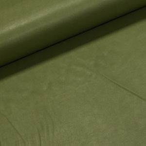 Potahová / oděvní látka KOŽENKA 01268/025 zelená, měkká, š.140cm (látka v metráži)