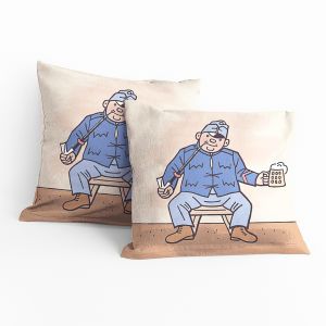 Dětský polštářek JOSEF LADA ŠVEJK, béžový, 40x40cm