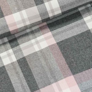 Šatovka / kostýmovka směsová 55023/7012, růžovo-šedá kostka, š.140cm (látka v metráži)