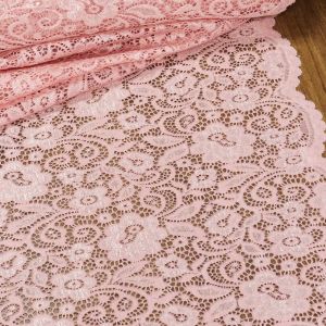 Šatovka / krajka LILI 3 elastická, světle růžová, š.150cm (látka v metráži)