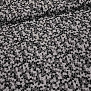 Směsové plátno (gobelín) TRUMP OHIO 90 šedo-černá mozaika, š.140cm (látka v metráži)