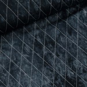 Směsový úplet N10207/69, bílé kosokáro na šedém mramoru, š.145cm (látka v metráži)