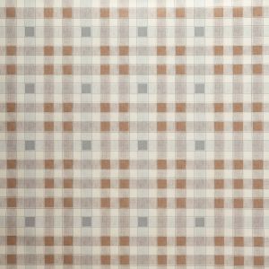 Ubrus PVC s textilním podkladem 1353-01, klasické káro, béžovo-hnědá, š.140cm (metráž)