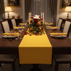 Ubrusovina / štola teflonová úprava, 3014, jednobarevná sytě žlutá, š.38cm (metráž)