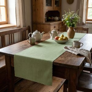 Ubrusovina / štola teflonová úprava, 3022, jednobarevná olivově zelená, š.38cm (metráž)