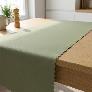 Ubrusovina / štola teflonová úprava, 3022, jednobarevná olivově zelená, š.38cm (metráž)