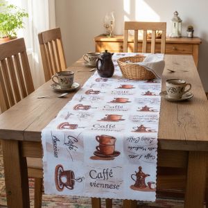 Ubrusovina / štola teflonová úprava, CAFÉ, káva béžová, š.38cm (metráž)