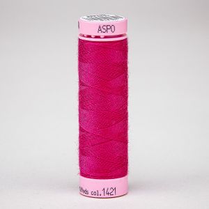Univerzální šicí nit Amann ASPO 120 polyesterová, tmavě růžová 1421, návin 100m 
